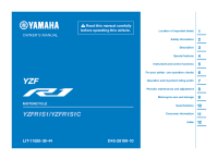 Yamaha YZF-R1- Owners Manual EN 2025